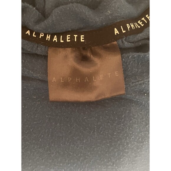 Alphalete Long Sleeve T shirt Mens M Teal Blue Pump Cover Workout Athleisure Gym - Picture 4 of 4